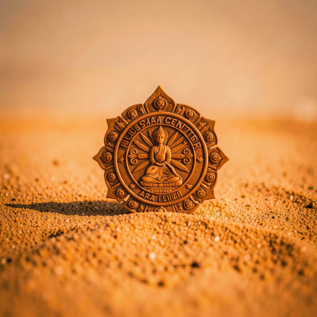 Tara Buddhist Center emblem in warm sand tones